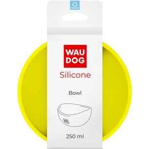 Посуд для котів WAUDOG Silicone Миска 250 мл жовта (50818) зображення 1