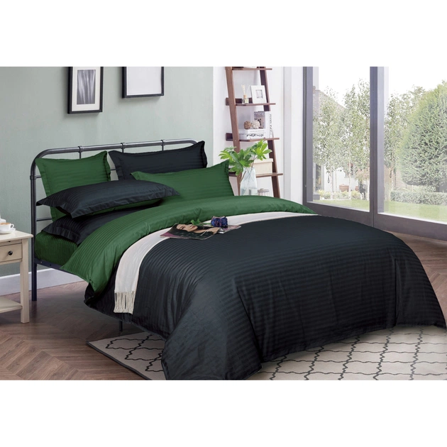 Пододеяльник MirSon Satin Stripe 30-0021 + 30-0017 Serikan 220х240 см (2200005267257) - изображение 1