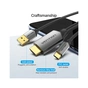 Кабель мультимедійний USB-C to HDMI M 1.5m V2.0 4K60Hz USB power supply black Vention (CGTBG) - зменшене зображення 7