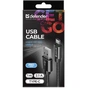 Дата кабель USB 2.0 AM to USB-C 1.0m PRO Black Defender (87814) - зменшене зображення 3
