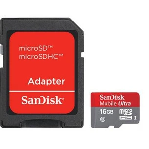 Карта пам'яті SanDisk 16Gb microSDHC Ultra class 6 (SDSDQY-016G-U46A) зображення 1
