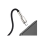 Дата кабель USB 2.0 AM to Lightning 1.0m Cafule Metal 2.4A black Baseus (CALJK-A01) - зменшене зображення 4