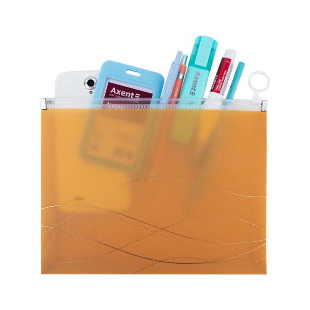 Папка на блискавці Axent zip-lock А5 Waves-1 (1498-40-A) - picture 3