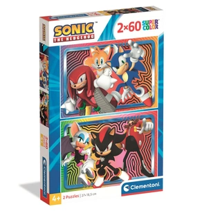 Пазл Clementoni 2 в 1 Sonic, 2 по 60 елементів (24821) зображення 1