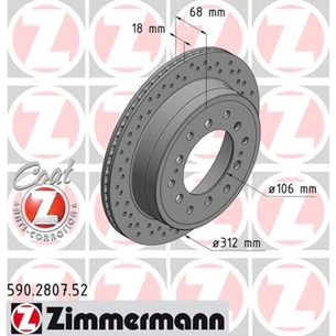 Гальмівний диск ZIMMERMANN 590.2807.52 зображення 1