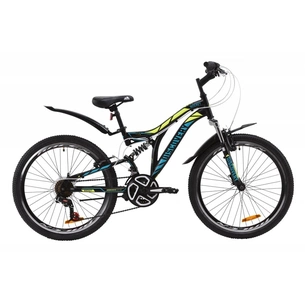 Велосипед Discovery 24" ROCKET AM2 DD рама-15" St 2020 чорно-жовтий з бірюзовим (OPS-DIS-24-185) зображення 1