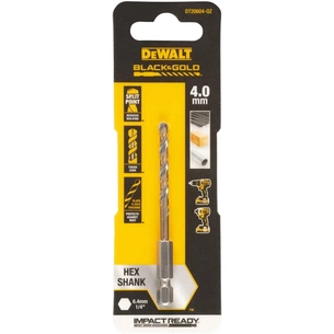 Свердло DeWALT по металу EXTREME IMPACT Black&Gold, HSS-G, 4 х 80 х 31,5 мм, 1 шт. (DT20604) зображення 1