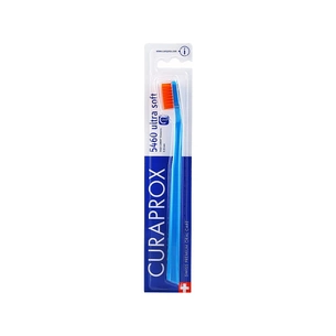 Зубна щітка Curaprox CS 5460 Ultra Soft Ультрам'яка D 0.10 мм Синя з помаранчевою щетиною (CS 5460-27) зображення 1
