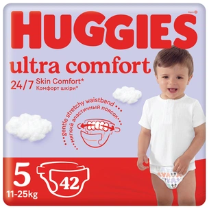 Підгузки Huggies Ultra Comfort 5 (12-22 кг) Jumbo 42 шт (5029053567884_5029053567594) зображення 1