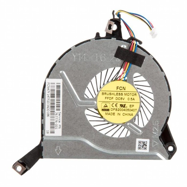 Вентилятор ноутбука HP Envy 15-K Series/Pavilion 15-P Series DC(5V,0.4A) 4pin (KSB0705HBA05/DFS200405030T/767776-001/MF60120V1-C181-S9A) - изображение 1