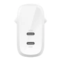 Зарядний пристрій Belkin 30W 2хUSB-С PD PPS white (WCB010VFWH) - зменшене зображення 3