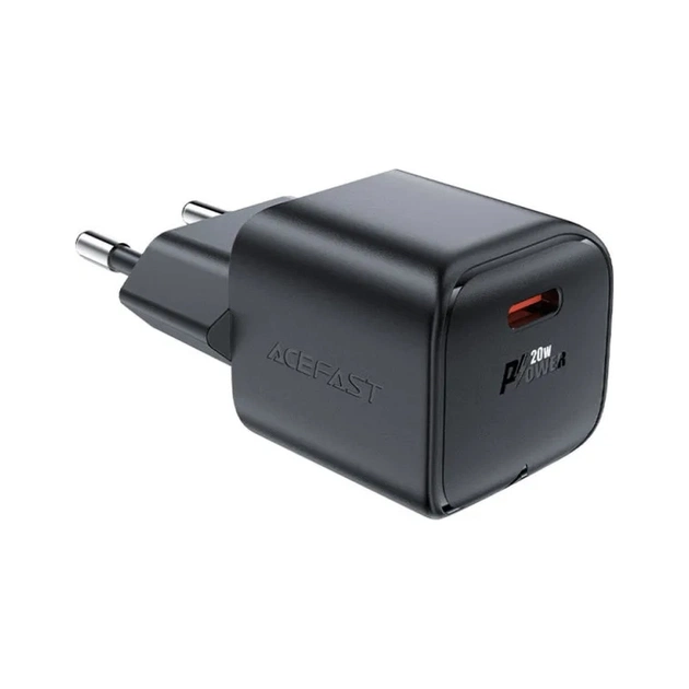 Зарядное устройство Acefast USB-C 20W Gan A73 mini Fast Charger Black (6974316282648) - изображение 1