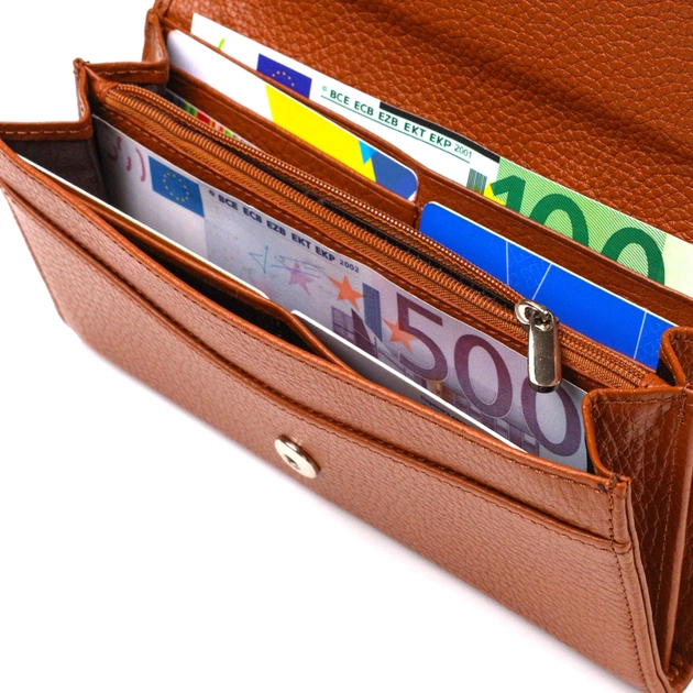 Кошелек Canpellini Из натуральной кожи Коричневый (21712) - изображение 7