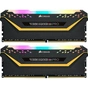 Модуль пам'яті для комп'ютера DDR4 16GB (2x8GB) 3200 MHz Vengeance RGB Pro Black Corsair (CMW16GX4M2C3200C16-TUF) - уменьшенное изображение 1