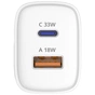 Зарядний пристрій Sigma 1xUSB-C PD33W + 1xUSB QC3.0 GaN X-power PS33-01 white (4827798527719) - зменшене зображення 4