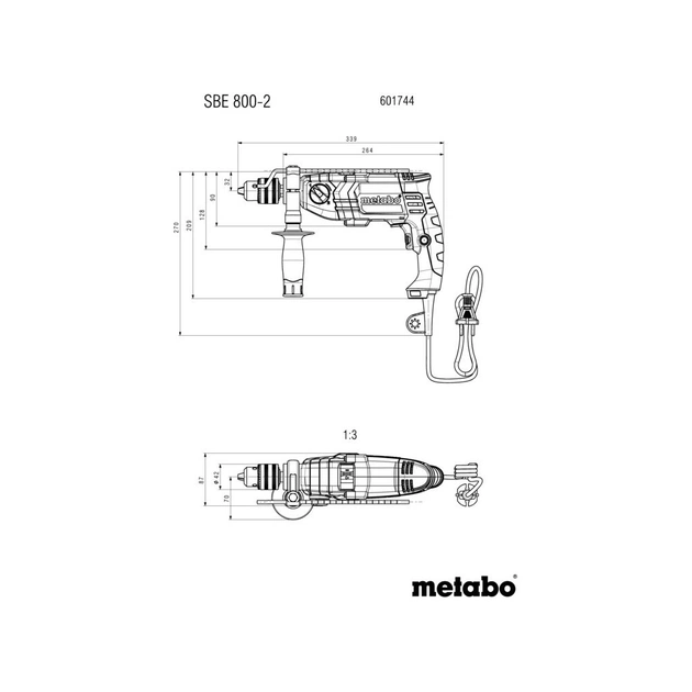 Дриль Metabo SBE 800-2, 800Вт, 1.5-13мм (601744000) - picture 4