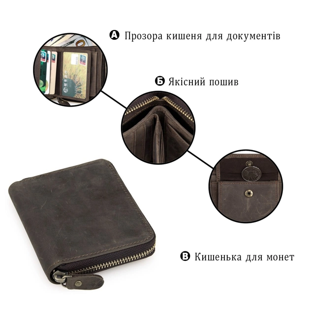 Гаманець Vintage Коричневий (14224) - изображение 4