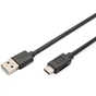 Дата кабель USB 2.0 AM to USB-C 3.0m black Digitus (AK-300148-030-S) - уменьшенное изображение 1