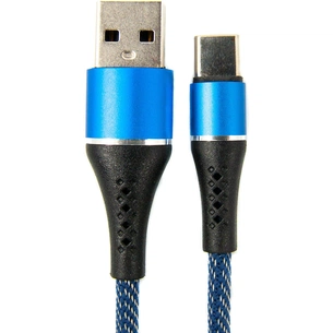 Дата кабель USB 2.0 AM to USB-C 1.0m blue Dengos (NTK-TC-MT-JEANS) зображення 1