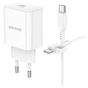 Зарядное устройство BOROFONE BA81A USB-C PD20W + cable USB-C to USB-C White (6941991108204) - уменьшенное изображение 3