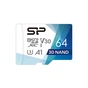 Карта пам'яті Silicon Power 64Gb microSDXC U3 A1 V30 Superior Color 100R/80W + adapter (SP064GBSTXDU3V20AB) - зменшене зображення 2