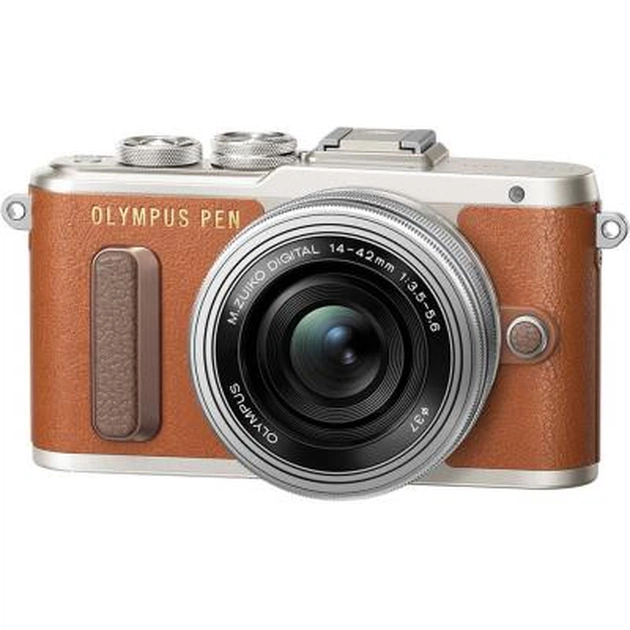 Цифровий фотоапарат Olympus E-PL8 14-42 mm Pancake Zoom Kit brown/silver (V205082NE000) - зображення 1
