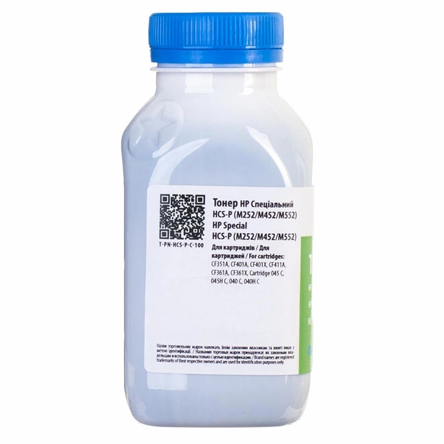 Тонер HP CLJ CP1025/1215,M252/452/552, Special, CYAN,100 g Patron (PN-HCS-P-C-100) - picture 3