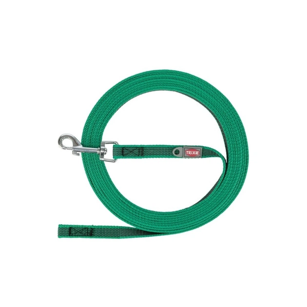 Поводок для собак Trixie Tracking leash прорезиненный S-M 5 м 15 мм зеленый (4011905472607) - изображение 1