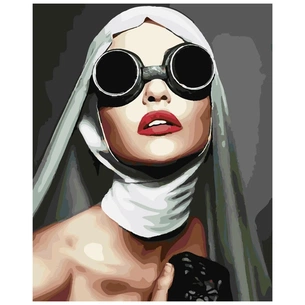 Картина по номерам Strateg Монахиня з майбутнього 40х50 см (SY6324) зображення 1