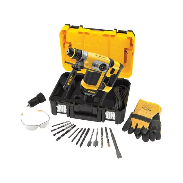 Перфоратор DeWALT SDS-Plus, 1000 Bт, 4.2 Дж, 32/100 мм, 4.3 кг, TSTAK + аксесуари (D25417KT) - изображение 1