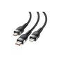 Дата кабель USB 2.0 AM to Lightning + Micro 5P + Type-C 1.2m 66W black Essager (EXCMTL-XJ01) - зменшене зображення 4