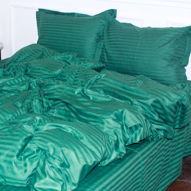 Постільна білизна MirSon Satin 30-0017Green 160х220 Сімейний (2200005254127) - зображення 1
