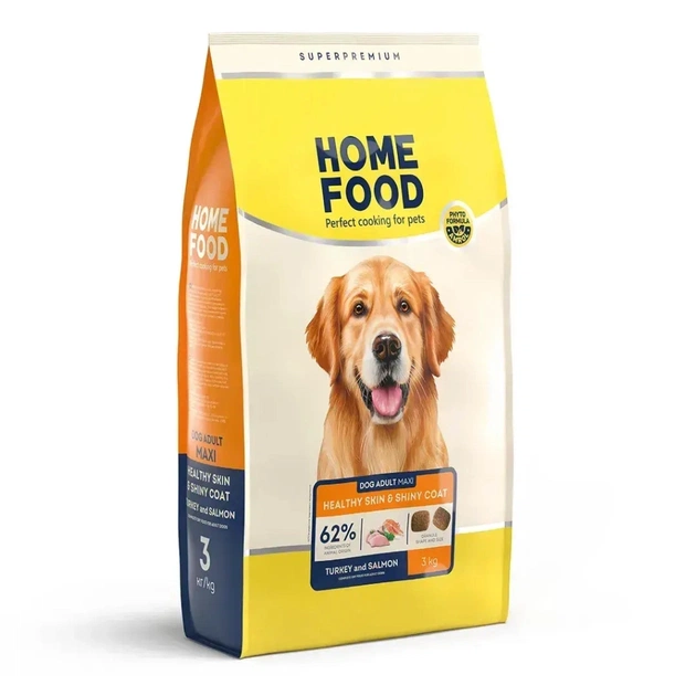 Сухий корм для собак Home Food ADULT MAXI з індичкою та лососем 3 кг (4820235021382) - зображення 1