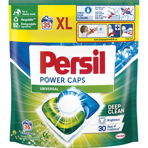 Капсулы для стирки Persil Power Caps Universal Deep Clean 35 шт. (9000101801989) - изображение 1
