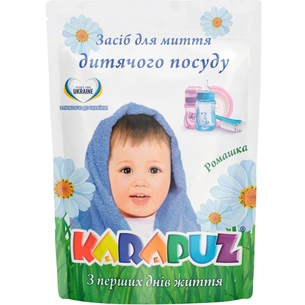 Засіб для ручного миття посуду Карапуз Ромашка дой-пак 500 мл (4820049383577) зображення 1
