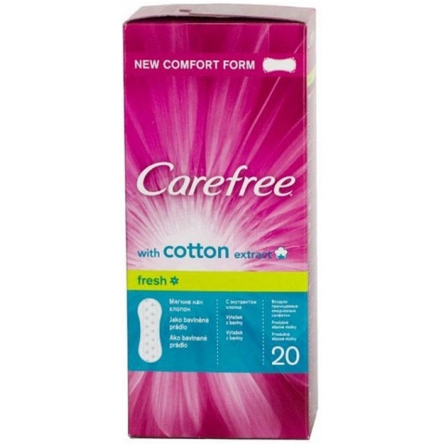 Щоденні прокладки Carefree Cotton Fresh 20 шт (3574661063799) - изображение 1