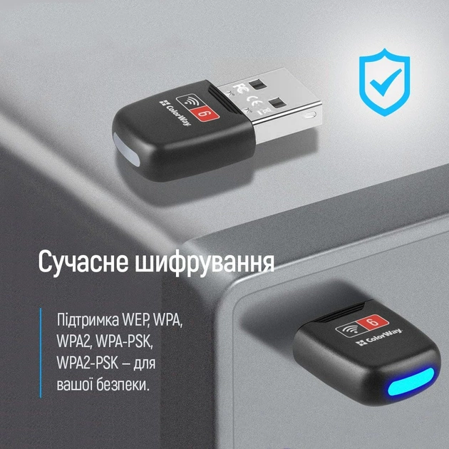 Бездротовий адаптер ColorWay Wi-Fi 6 (CW-AD-W1) - picture 11