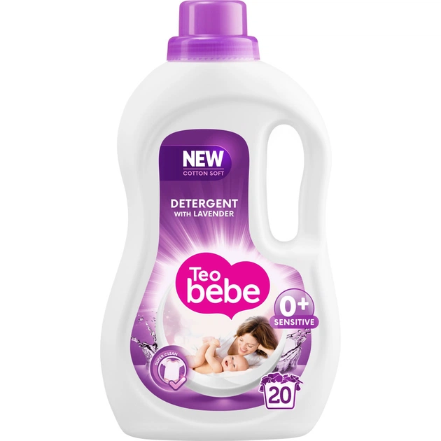 Гель для прання Teo bebe Cotton Soft Lavender 1.1 л (3800024045035) - зображення 1