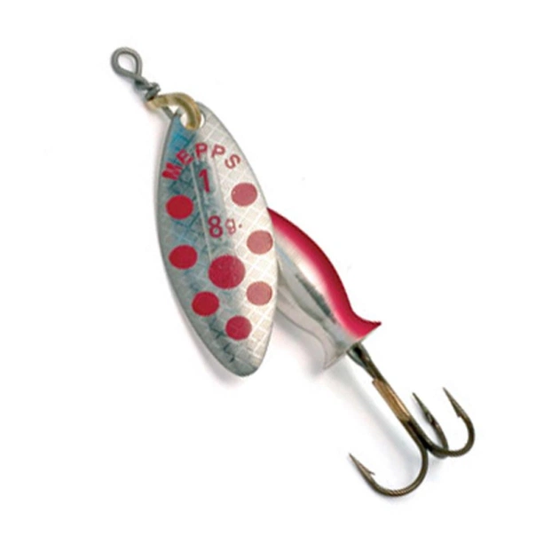 Блешня Mepps Aglia Longheavy silver/red dots 8гр №1 (30255 029) - изображение 1