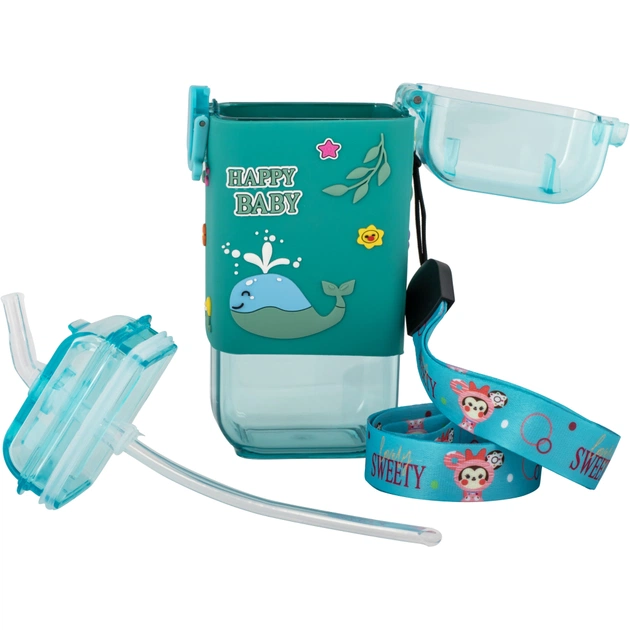 Поїльник-непроливайка Baby Team З силіконовою трубочкою та ремінцем 225 мл (4824428050913) - изображение 6