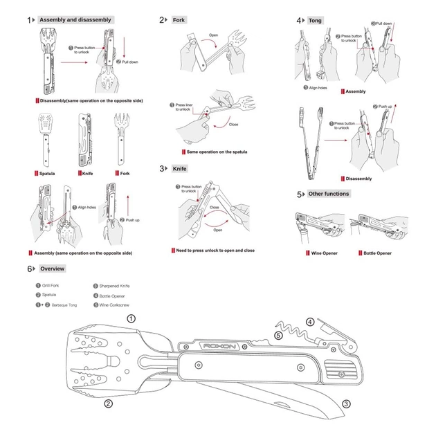 Мультитул Roxon Multi BBQ Tool (S601) - picture 8