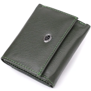 Гаманець ST Leather З натуральної шкіри Зелений (23083) зображення 1