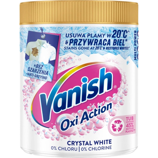 Засіб для видалення плям Vanish Oxi Action Кришталева білизна 970 г (5908252015979) - picture 1