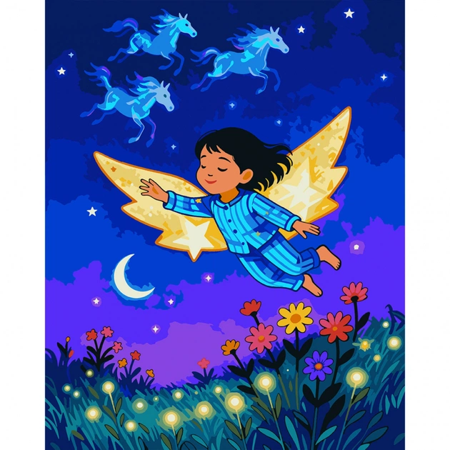 Картина по номерам Santi Маленький мрійник 40х50 см LED під (956649) - picture 1