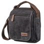 Сумка Vintage Текстильна чоловіча на два відділення Чорна (20199) - зменшене зображення 1