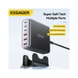 Зарядное устройство Essager 3xUSB-C + 3xUSB-A 85W GaN black (EZC85W-SXB0G-Z) - уменьшенное изображение 4