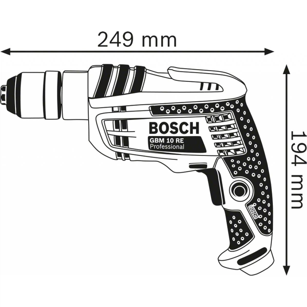 Дриль Bosch GBM 10 RE (0.601.473.600) - picture 3