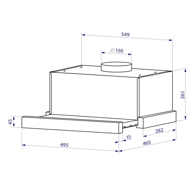 Витяжка кухонна Minola HTL 5714 BL 1100 LED - picture 12
