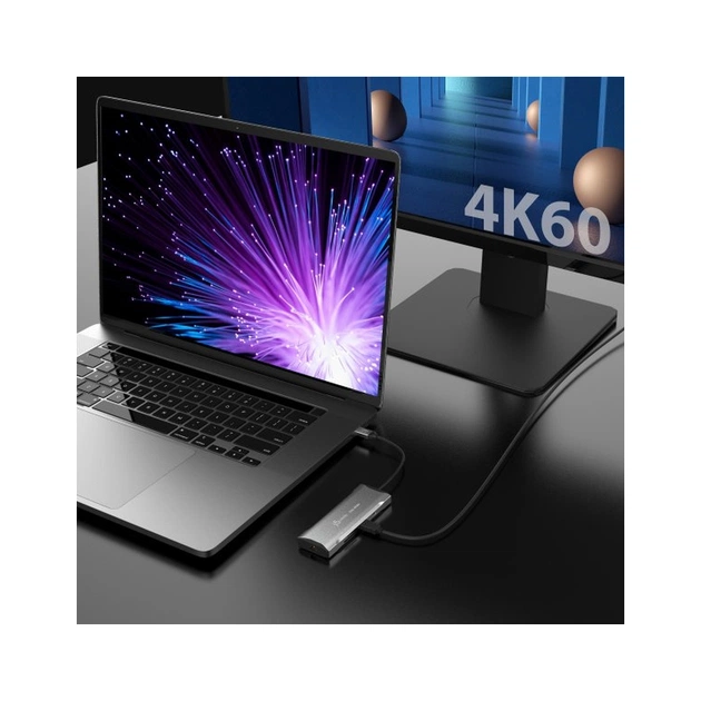 Порт-реплікатор J5create Dock-Station USB-C 10Gbps, 7-in-1 (хаб/HDMI/PD/картридер) (JCD393-N) - picture 11