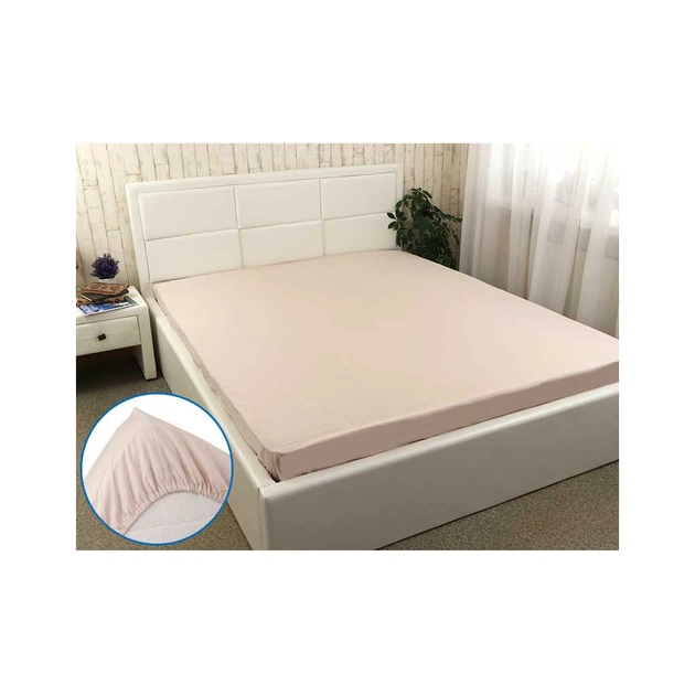 Простирадло Руно бязь на гумці Beige 140х200 см (501.114У_Beige) - зображення 1